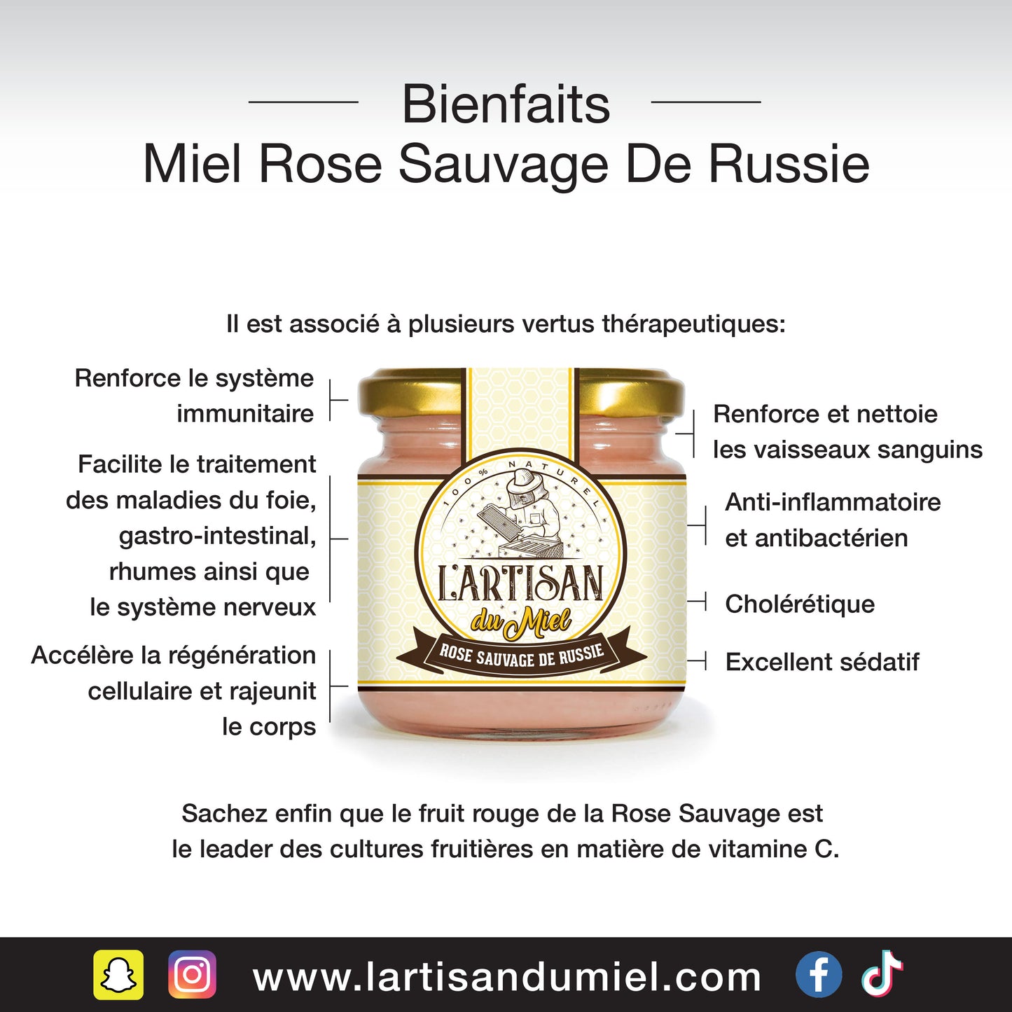 Miel Rose de Russie