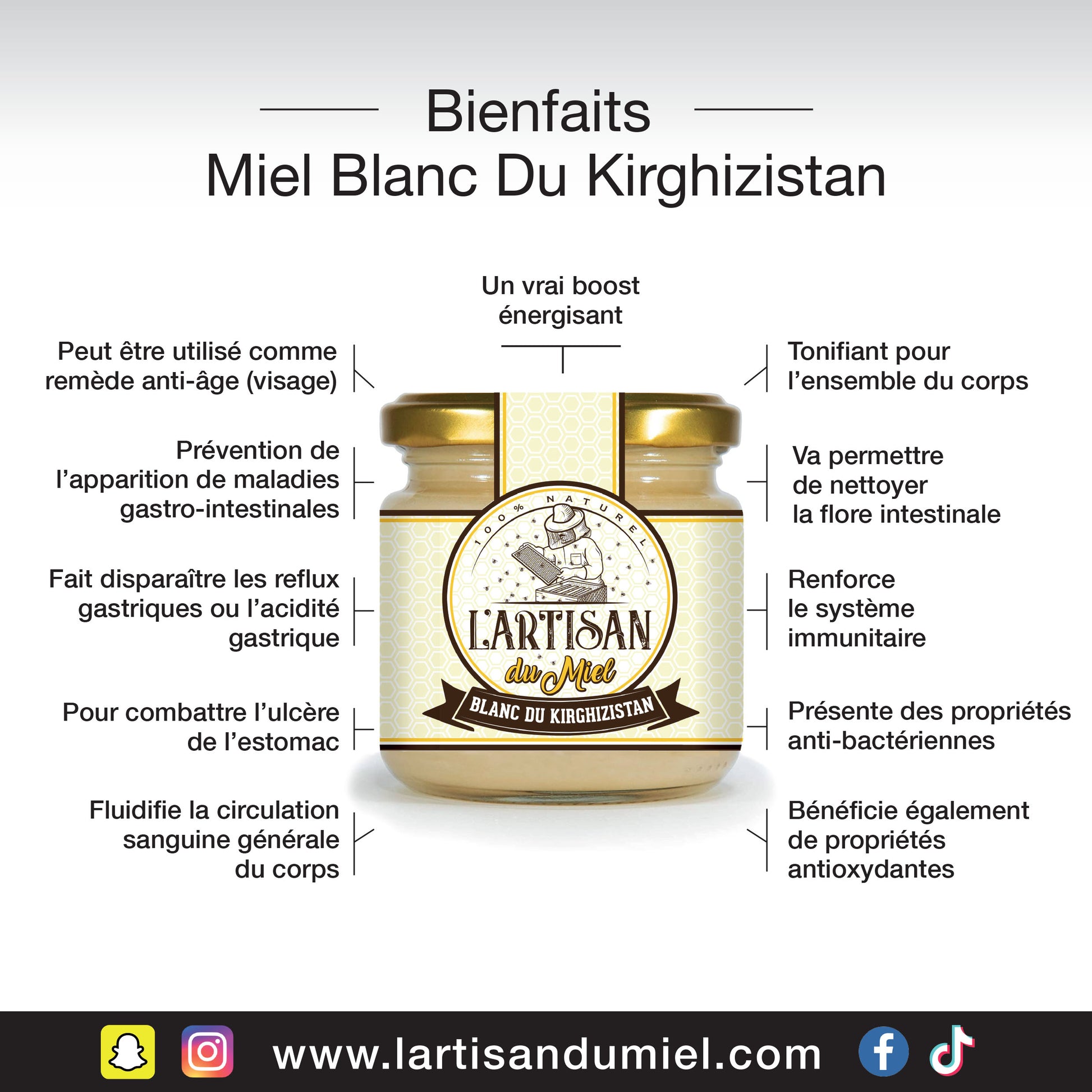 Miel Blanc Du Kirghizistan