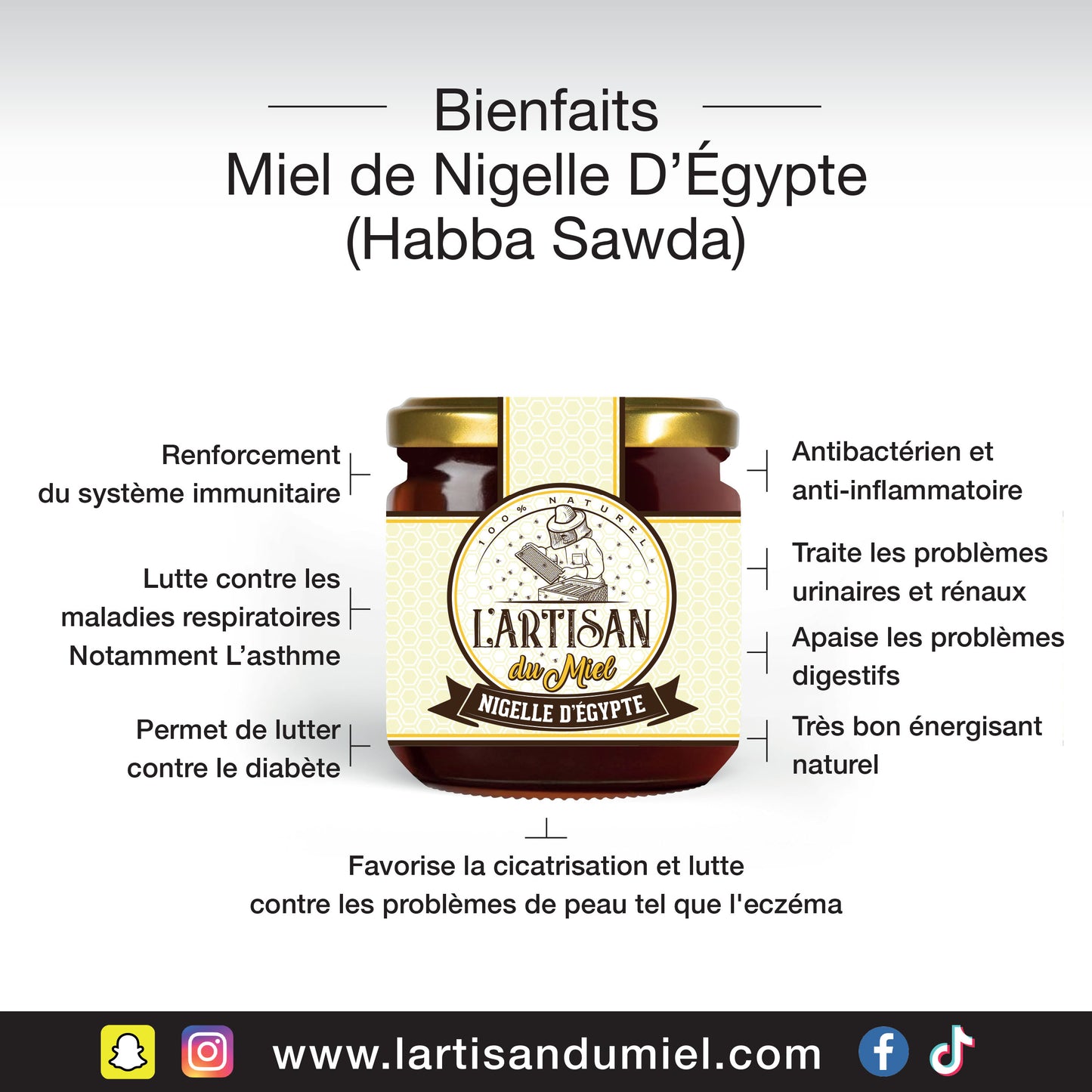 Miel de Nigelle d'Égypte