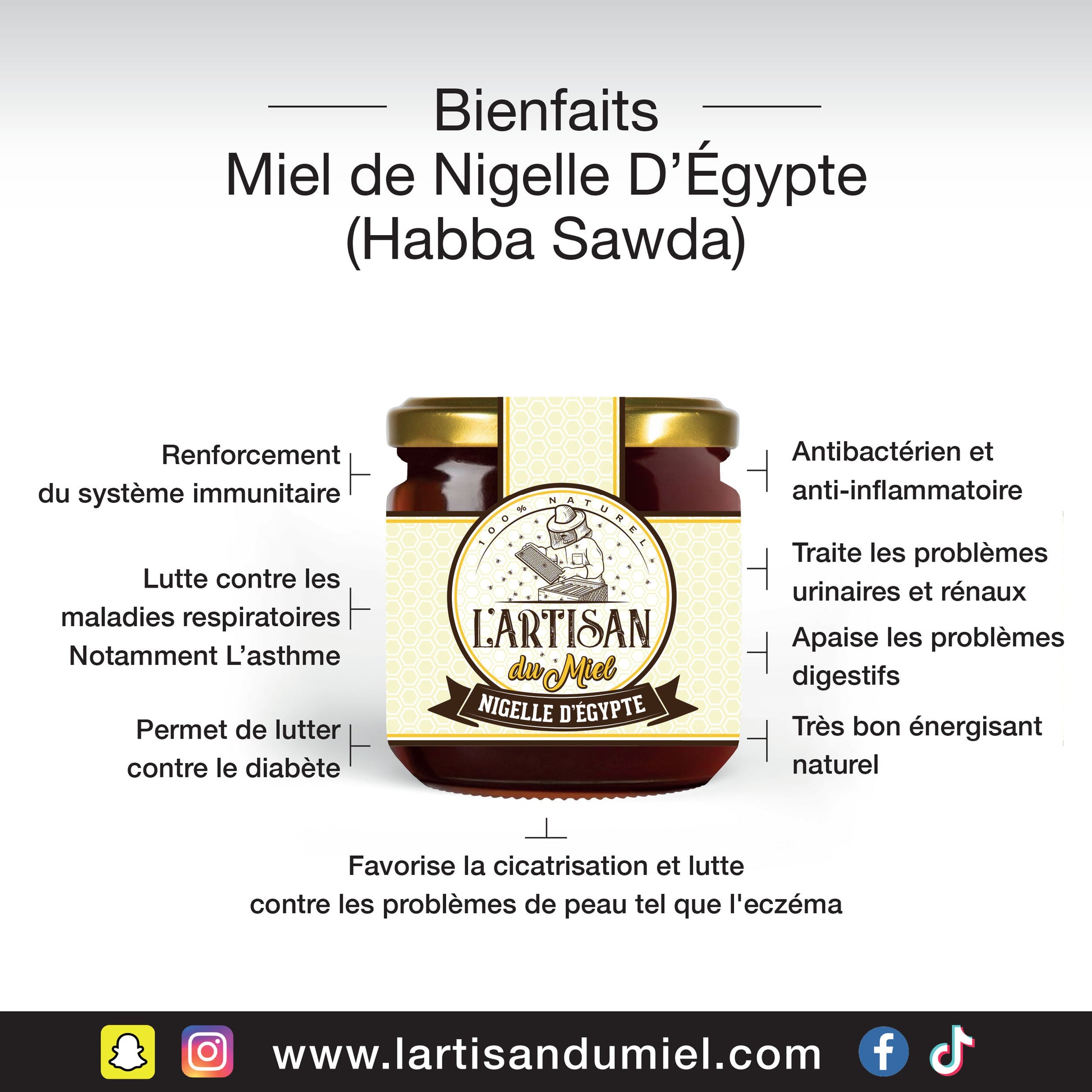 Miel de Nigelle d'Égypte