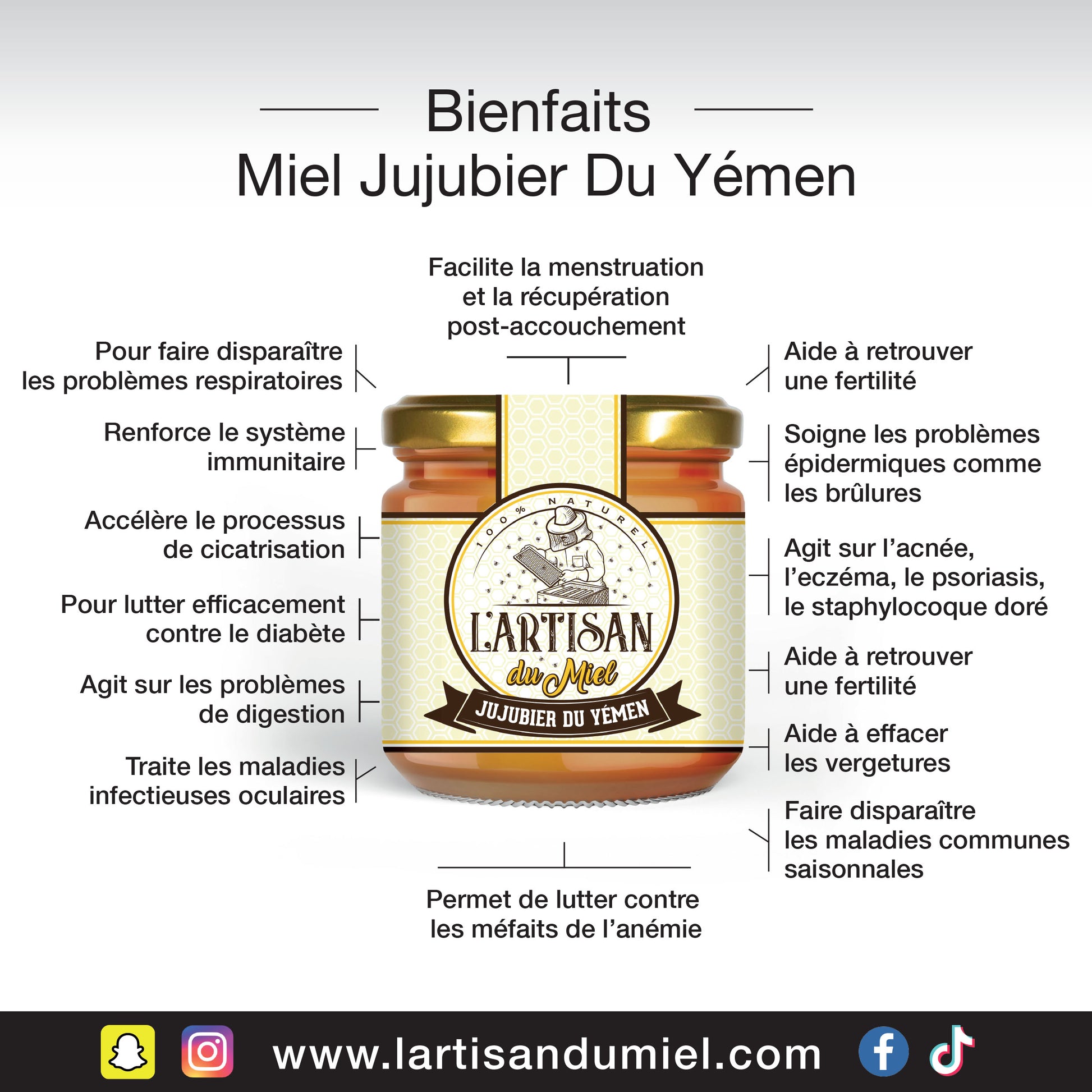 Miel du jujubier Du Yémen
